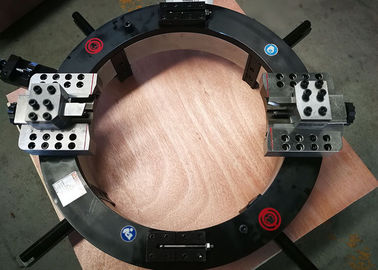 Clamshell Pipe Cutting And Beveling Machine , Pipe Cutter And Beveler High Efficiency