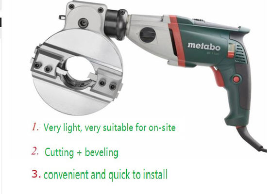 Self Centering Orifice Electric Pipe Beveling Machine Cam Type