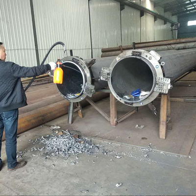 Duplex Stainless Steel Pipe Cutting And Beveling Machine Clamshell Type Pipe Cutter