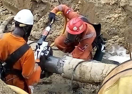 Gespleten Kader Pneumatische Pijp die Beveling-Machine Explosiebestendige 2000L/Min snijden